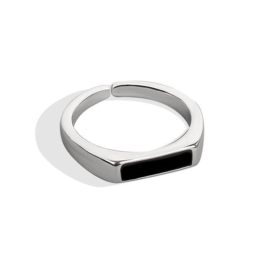 Anillo Negro de Plata Esterlina