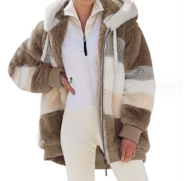 Chaqueta Holgada con Capucha para Mujer