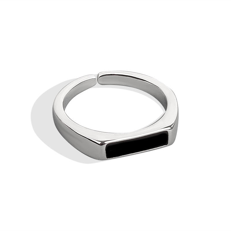 Anillo Negro de Plata Esterlina